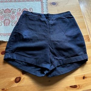 VINTAGE Pin-up girl blue shorts high waisted